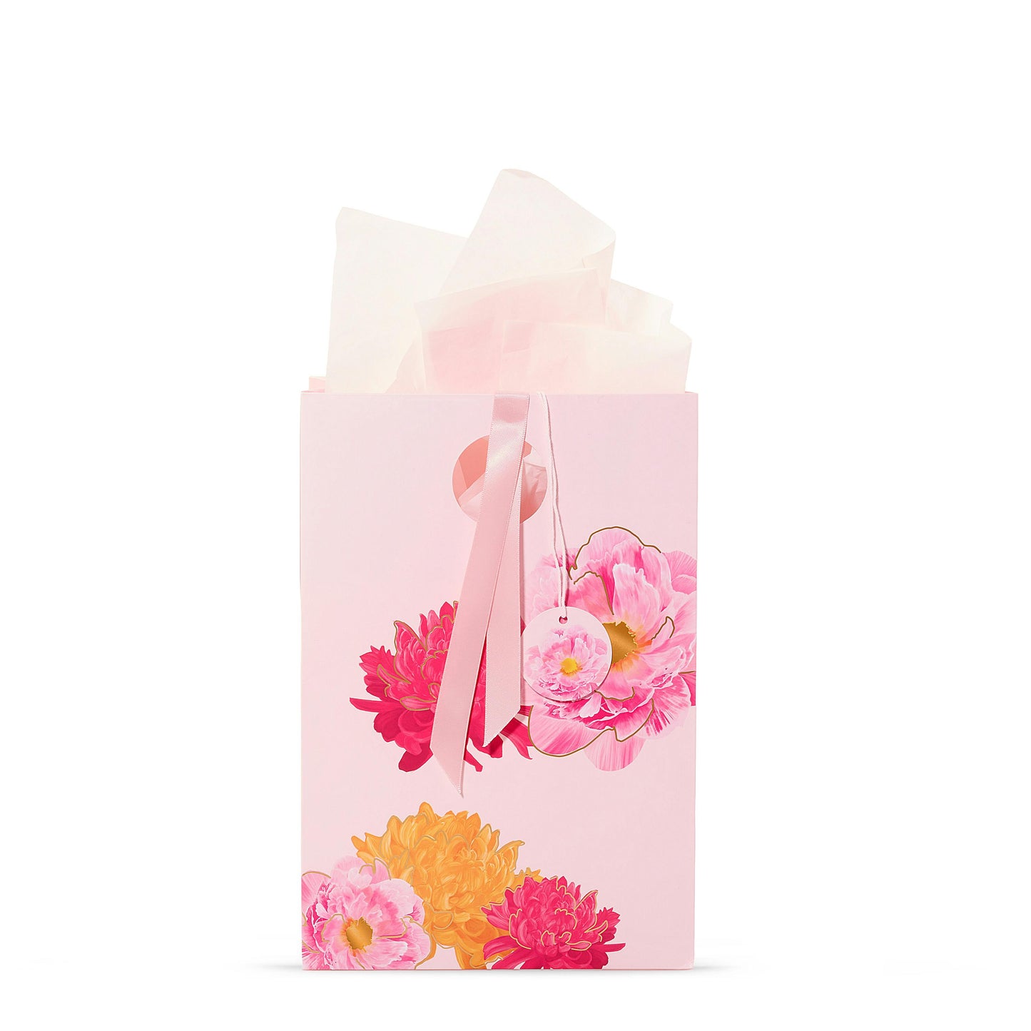Pink Peony Floral Gift Bag - NW1X