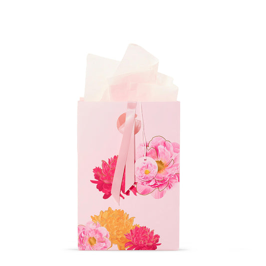 Pink Peony Floral Gift Bag - NW1X